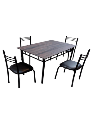 Juego de Comedor Mx Muebles 4 Puestos Tenesse 4P-Ptc011B Negro