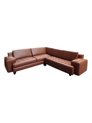 Sofá en L Mx Muebles Cleveland Ii 6P-8Jsc0C6 Café